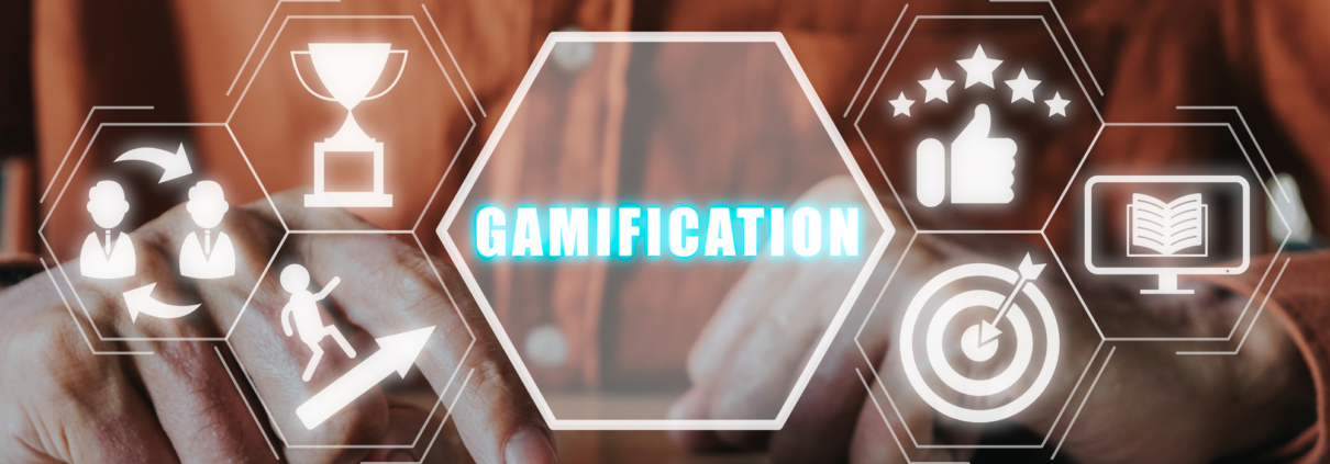 a banner image illustrating gamification concepts