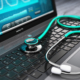 stethoscope on a laptop keyboard